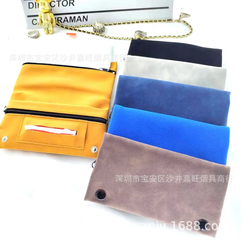 Smoking Pipe Cigarette Rolling Papers Storage Bag Tobacco Pouch Bag Wallet Bag Tobacco Herb Bag Pouch Case for Cigarets Accessor