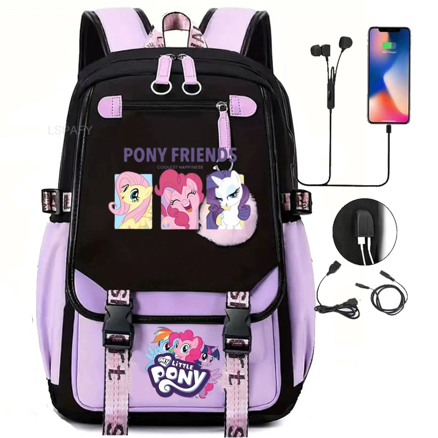 My Little Pony SchoolBags Fashion Boys Girls Backpack Rucksack Casual Travel Multipocket Book Bags New Semester Gift