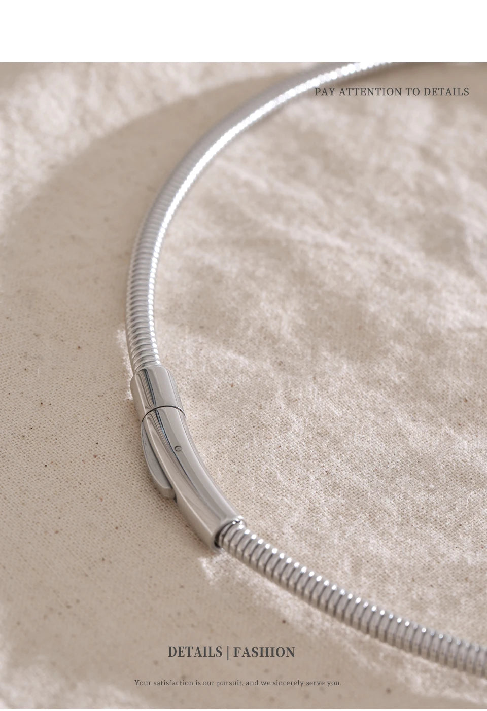 NiNice Necklace 316 Stainless Steel Snake Chain Collar 18k Plated Fashionable Simple gift Collares Para Mujer Grandes Modernos