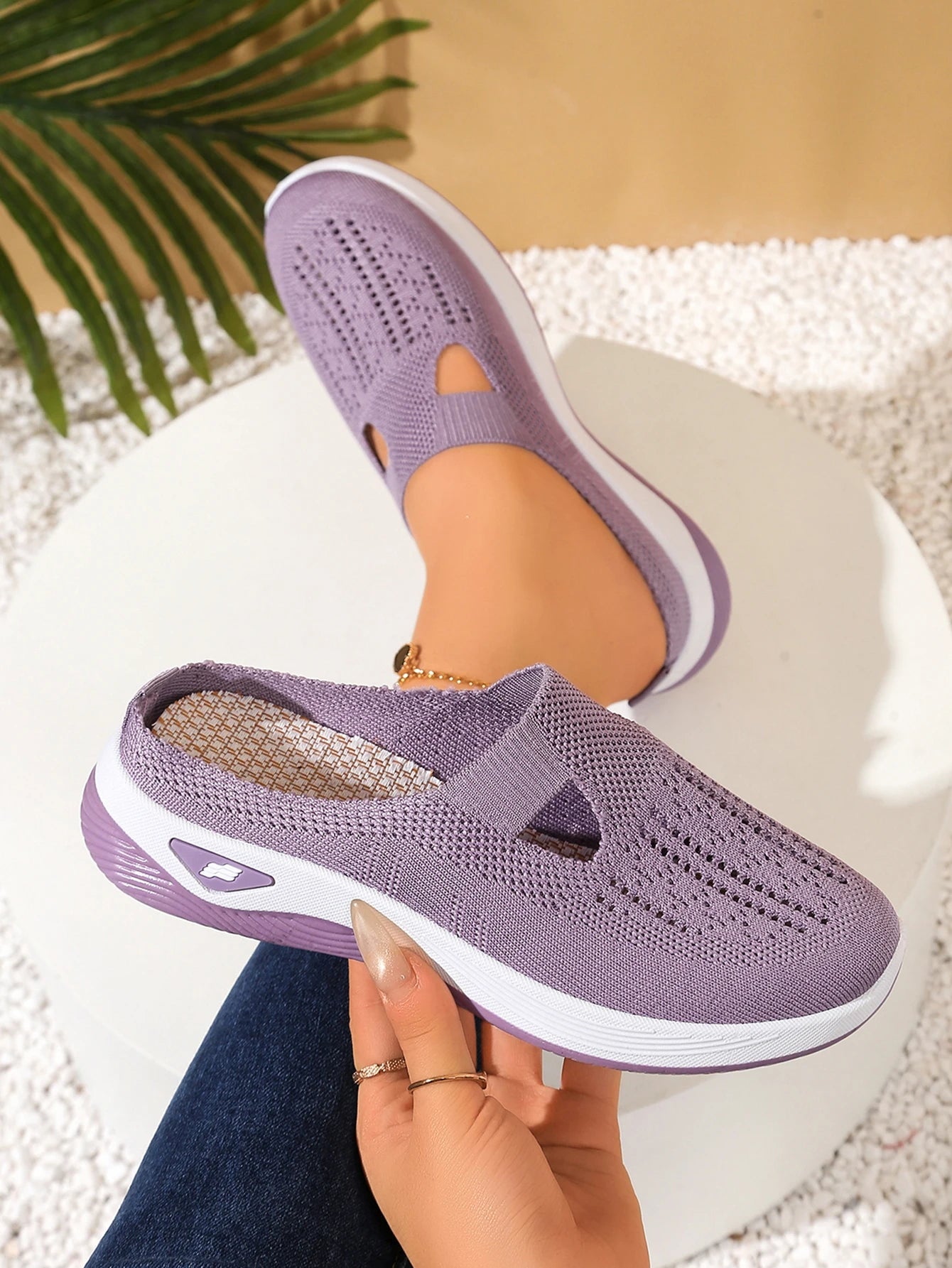 Women shoes Convenient and comfortable at home, one foot with a vent and half slipper women's summer shoes free shippiing shoes
