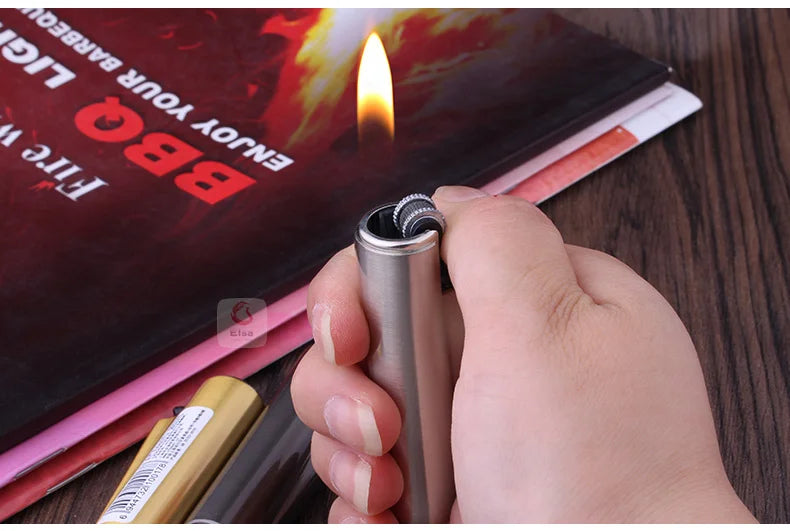 Metal Clipper Lighter Detachable Metal Lighter Environmentally Friendly Inflatable Lighter Grinding Wheel Ignition Tool Men Gift