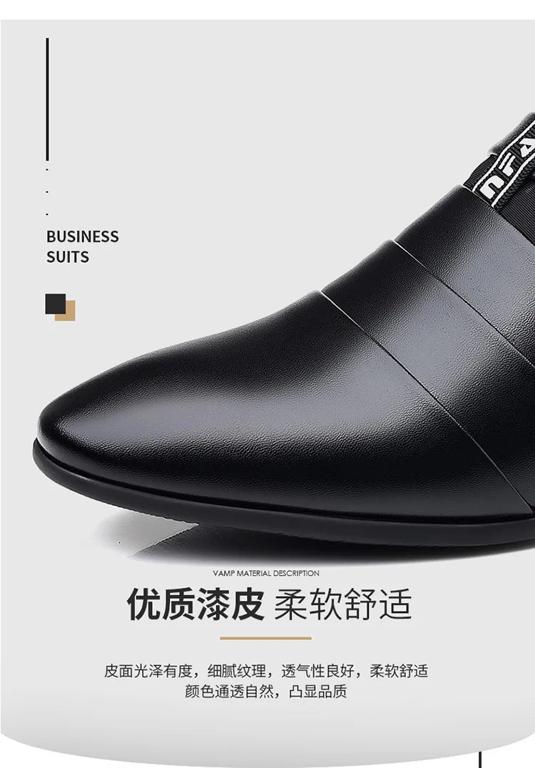 Spring Autumn Men's Business Shoes Formal Wedding Shoes Male Office Work Shoes Sharp pointed casual Loafers Elegant Man footwear
