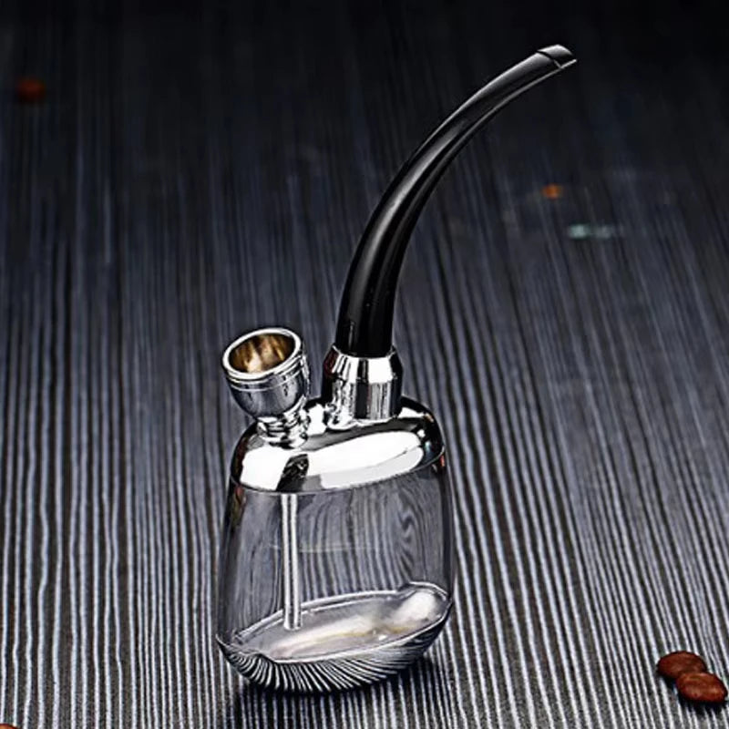 New Gold Shisha Shaped Hookah Water Pipe Smoking With Handmade Smoking Accessories Pipe Shisha Hookah Bicirculation Filter