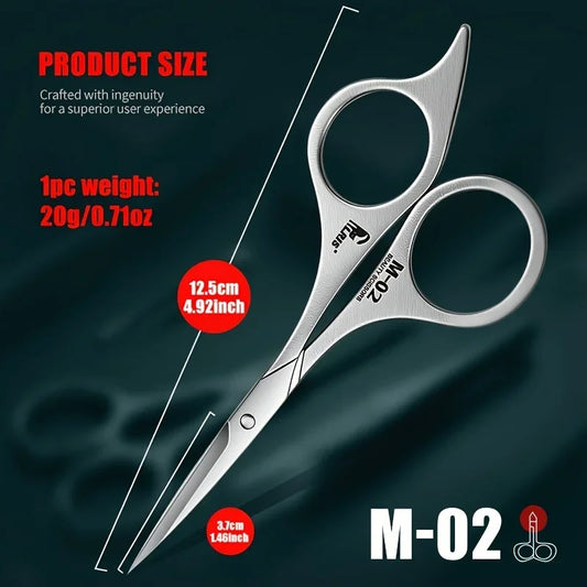 Professional Stainless Steel Scissors, Ergonomic Design, High-precision Blade, Sharp and Durable, Suitable for Cutting Eyebrows