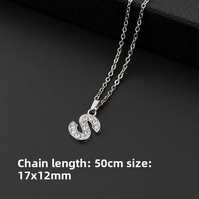 26-Letter Necklace Pendant Alphabet Jewelry Necklace Fashion Decorative Necklace