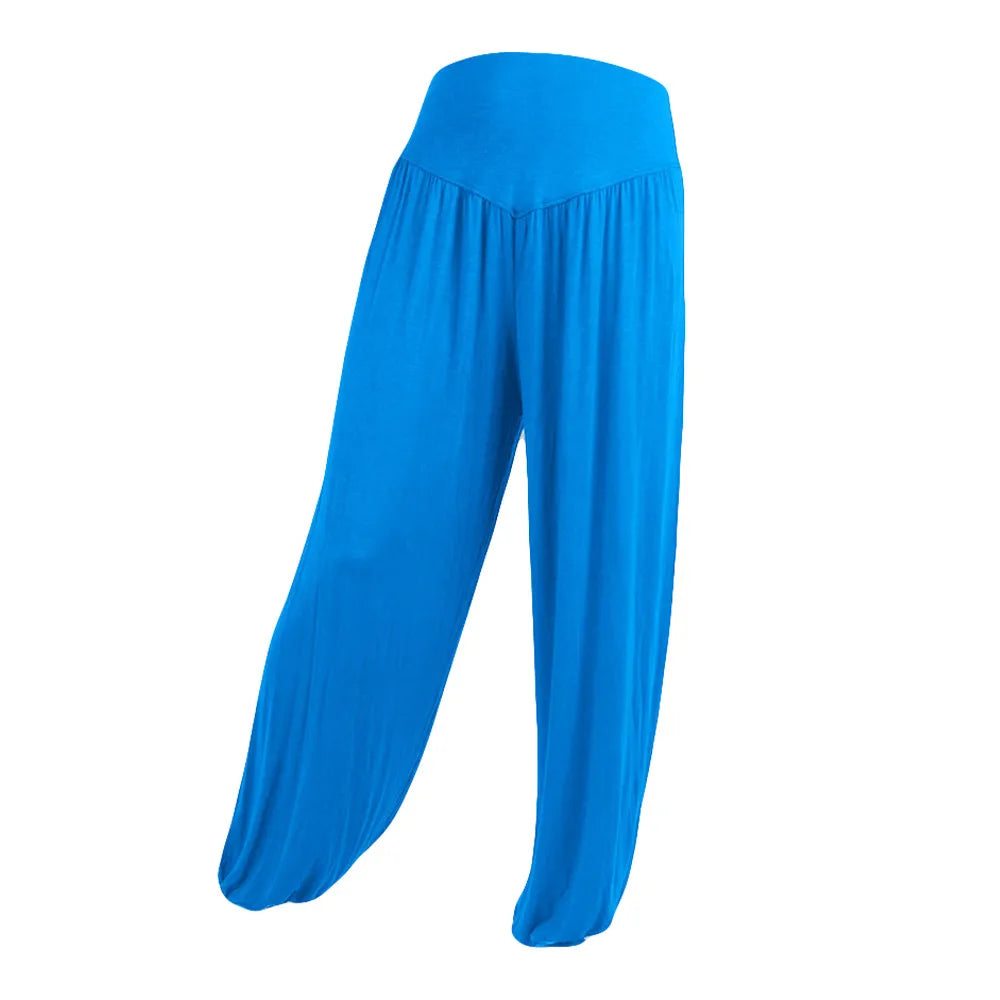 Women Elastic Loose Dance Yoga Pants Gym Workout Trousers Commute Sweat Pants High Waisted Female Clothing Calça Feminina