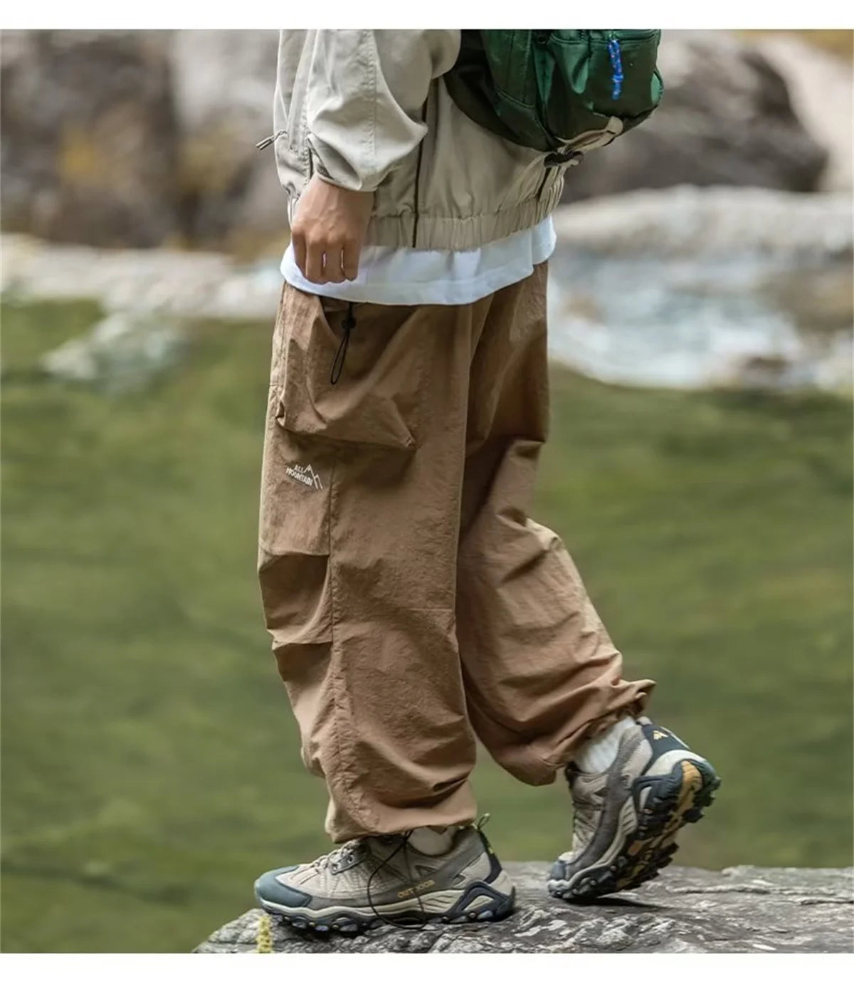 Men's Spring Autumn Japanese Style New Waterproof Hip Hop Mountaineering Pants Casual Harajuku Work Cargo Outwear Trend Pants