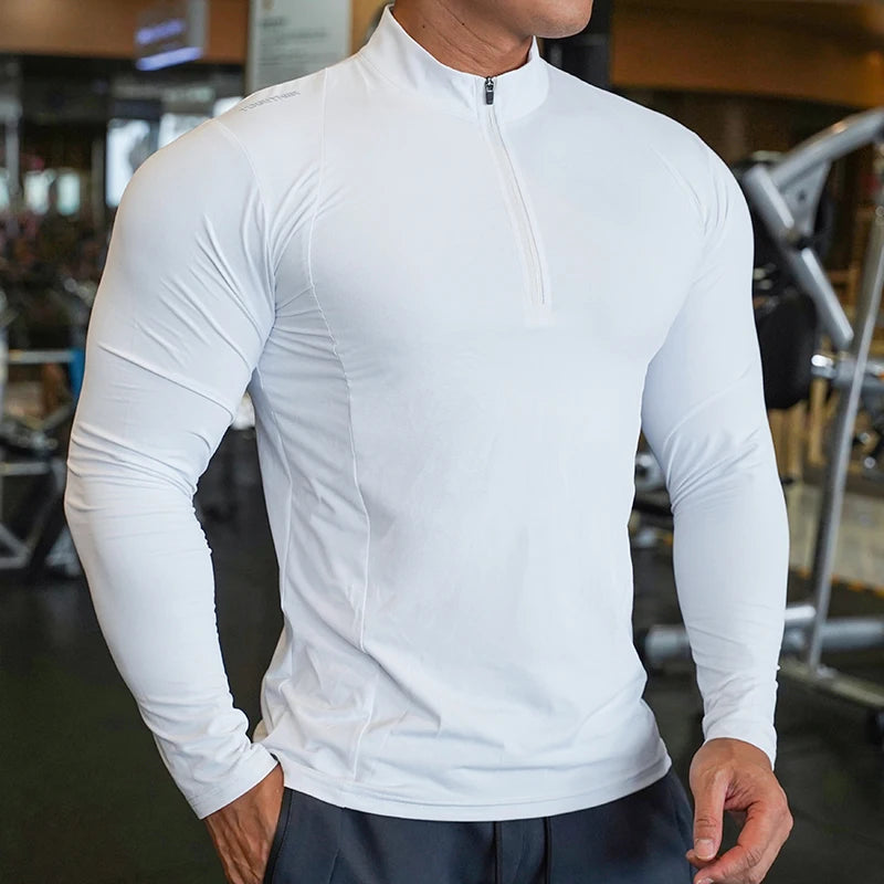 Autumn winter Compression Long Sleeve Men Running Fitness T shirt elastic Quick Dry comfort Sports Bodybuilding Training Shirts