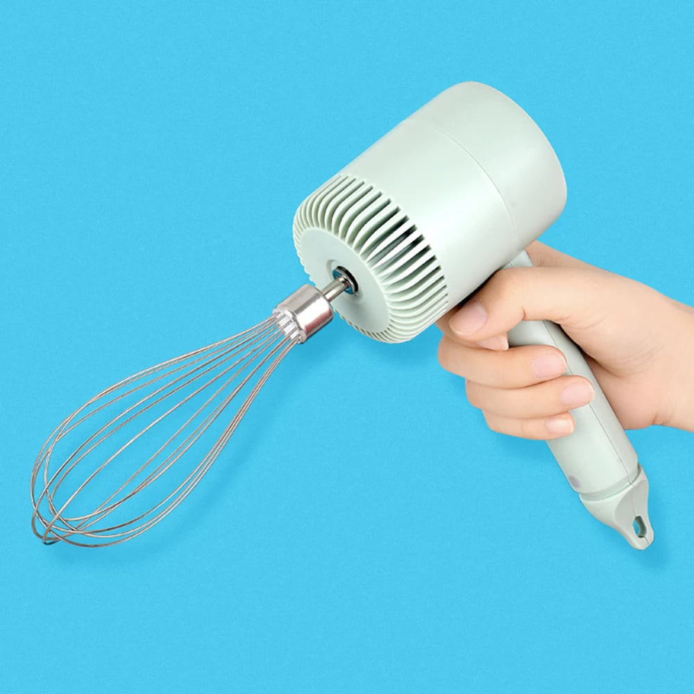 USB Electric Food Mixer Wireless Hand Blender Portable Garlic Crusher 3 Speeds Dough Cream Egg Beater Baking Masher Kitchen Tool