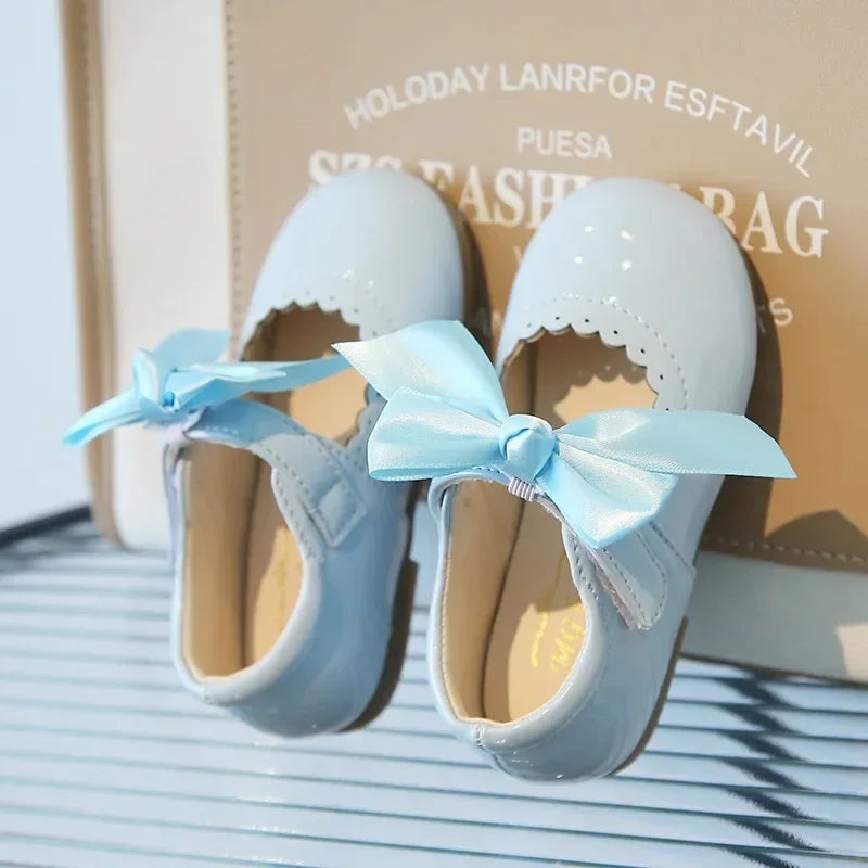 Little Girl Shoes 2025 Spring Autumn Children Princess Shoes Girls Oxfords Candy Colors Kids Soft Patent Leather Shoes For Girl