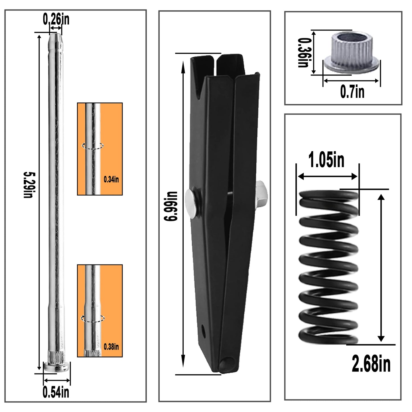 Door Hinge Repair Kit with Spring Tools and Springs Compatible with 1988-2002 Chevrolet Chevy GMC C1500 C2500 K1500 K2500 K3500