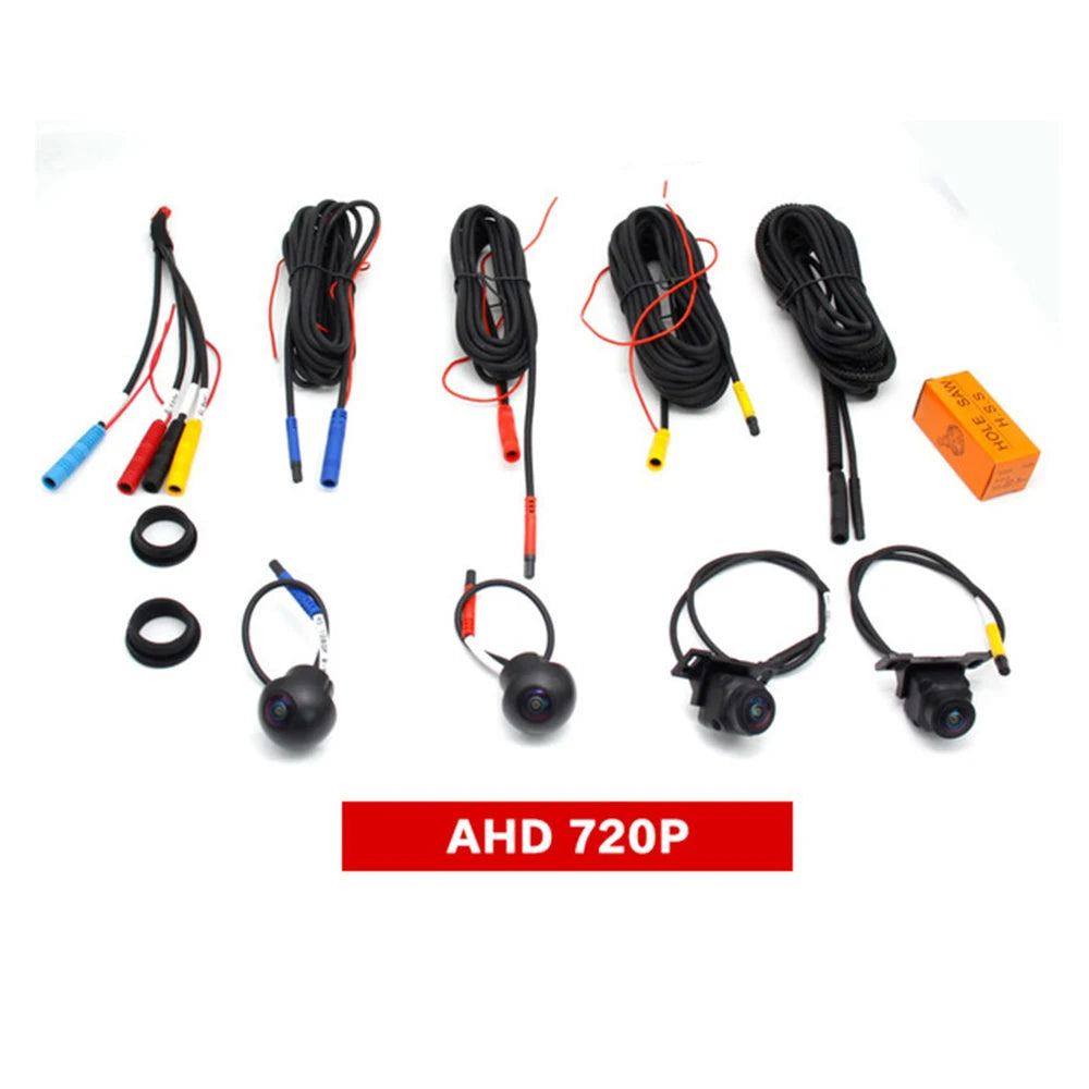 Universal 3D Bird View 360 Degree Surround Camera AHD 1080P /720P Rear / Front / Left / Right Accessorie For Car Android Radio