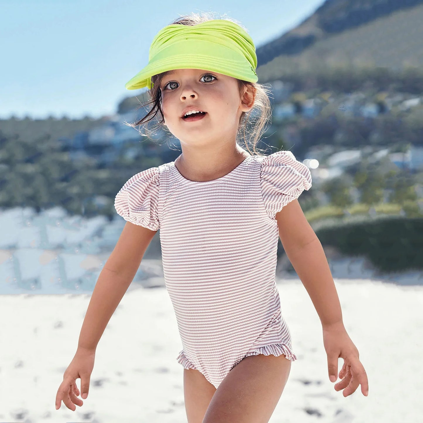 Summer Sun Hats Beach BabyGirls Boys Wide Brim UV Protection Baseball Cap for Kids Outdoor Quick Dry Breathable Empty Top Hat