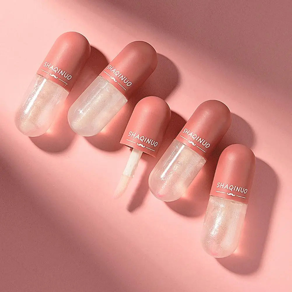 4Colors Lip Gloss Set Water-Gloss Lip Glaze, Moisturizing, Waterproof, Non-Stick Cup, High Pigment & Long-Lasting