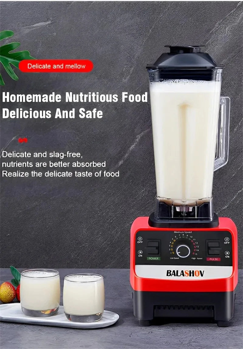 2000W Heavy Duty Commercial Grade Blender Mixer Juicer Fruit Food Processor Ice Smoothies Blender High Power Juice maker Crusher