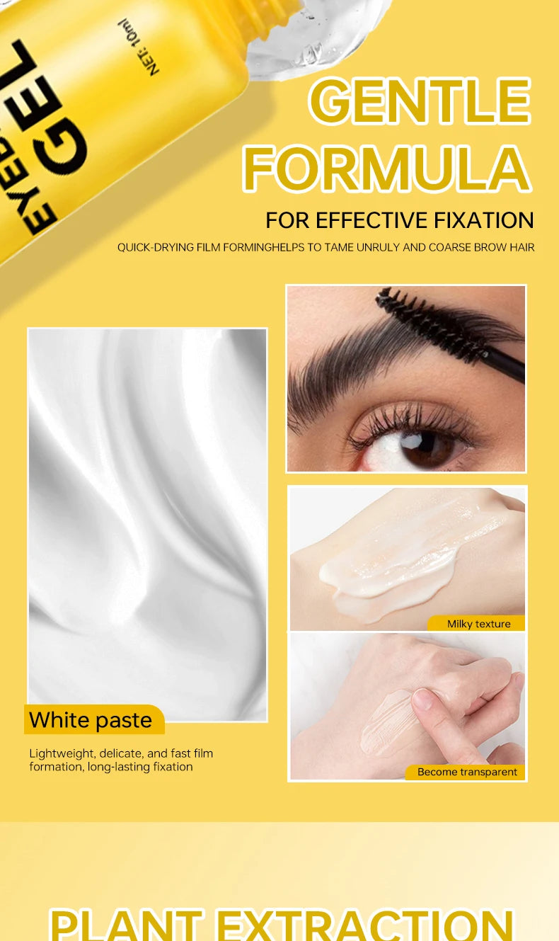O'CHEAL 3D Eyebrow Gel Colorless Transparent Create Natural Eyebrows Quick-dry Waterproof Long-lasting Thick Full Eyebrow Makeup