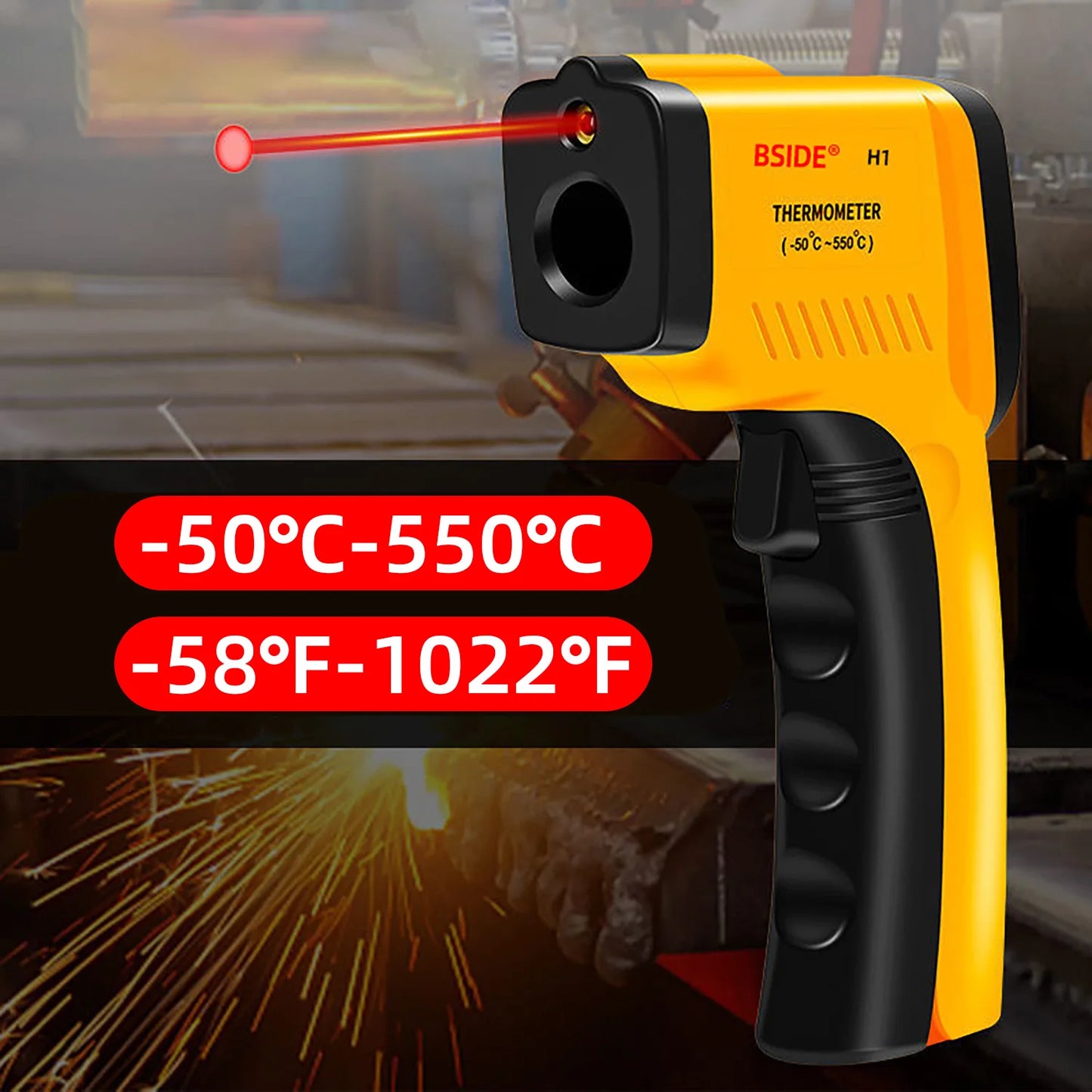 Digital Infrared Thermometer -50-550C Non-Contact Digital Laser Thermometer Gun For Meat Buffalo Milk BBQ Cooking Thermometer