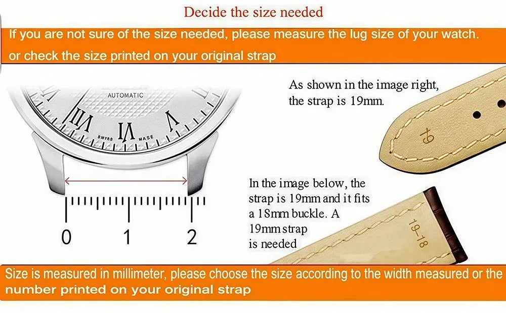 Genuin Leather Watchband For Huawei Samsung Watch Strap 18mm 24mm 22mm Women Men Black Brown Soft Cowhide Bracelet