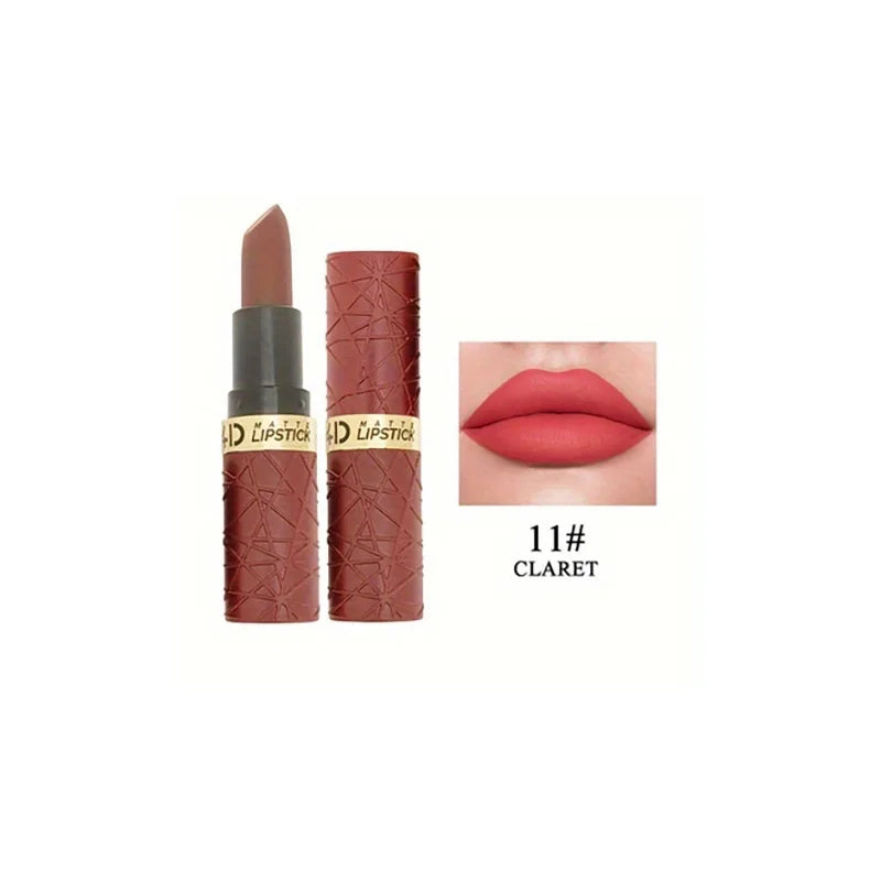 A set of 6 newly launched long-lasting brownish-red lipsticks