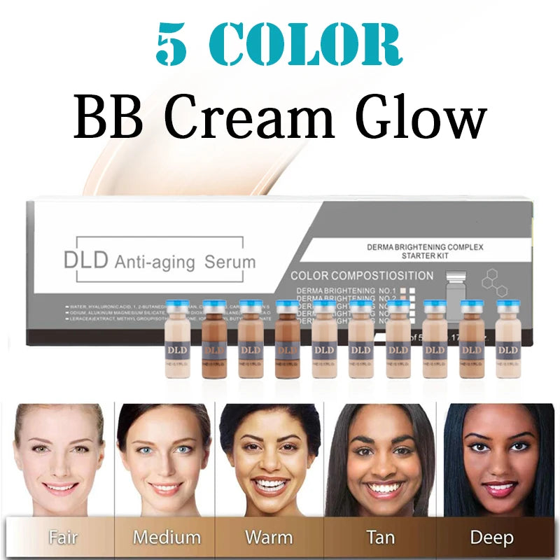 Korea 5ml Face BB Cream Glow Ampoule Starter Kit Peptide Lightweight Foundation Brightening Moisturize Sun Protection Skin Care