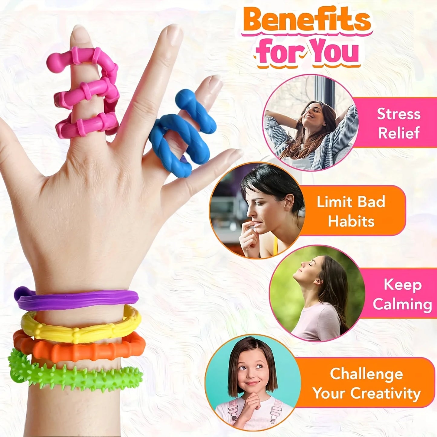 Fidget Toys Sensory Sticks Autism Textured Calming Sensory Toys Classroom Student Anxiety Relief Travel Activity Relaxation Toys