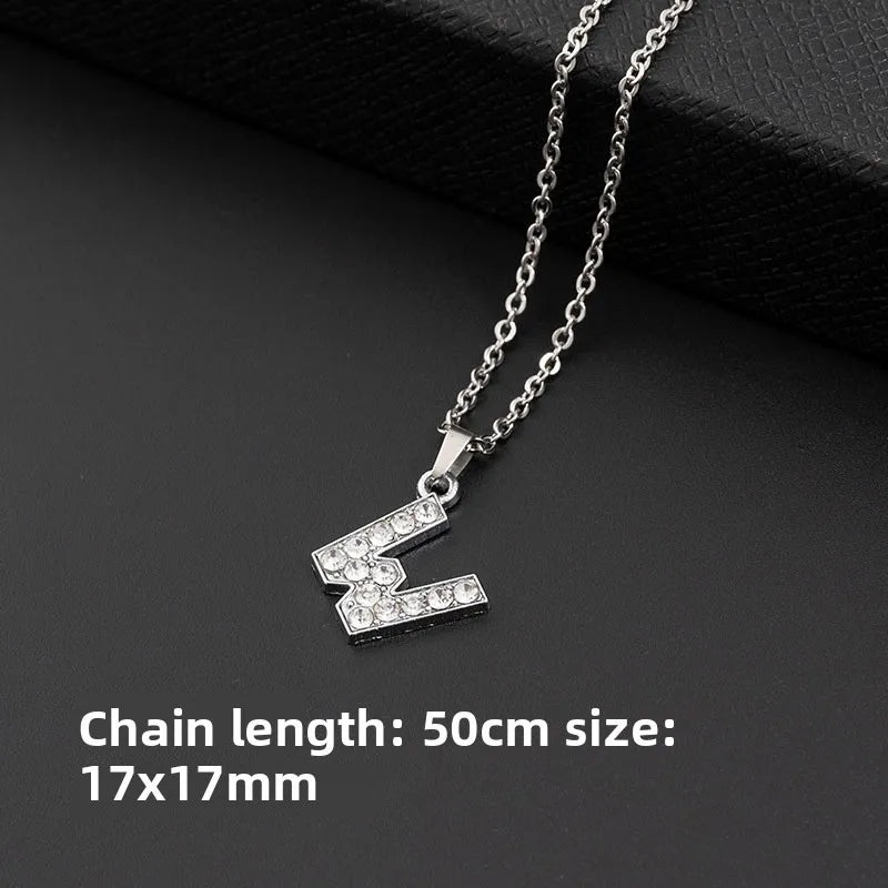 26-Letter Necklace Pendant Alphabet Jewelry Necklace Fashion Decorative Necklace