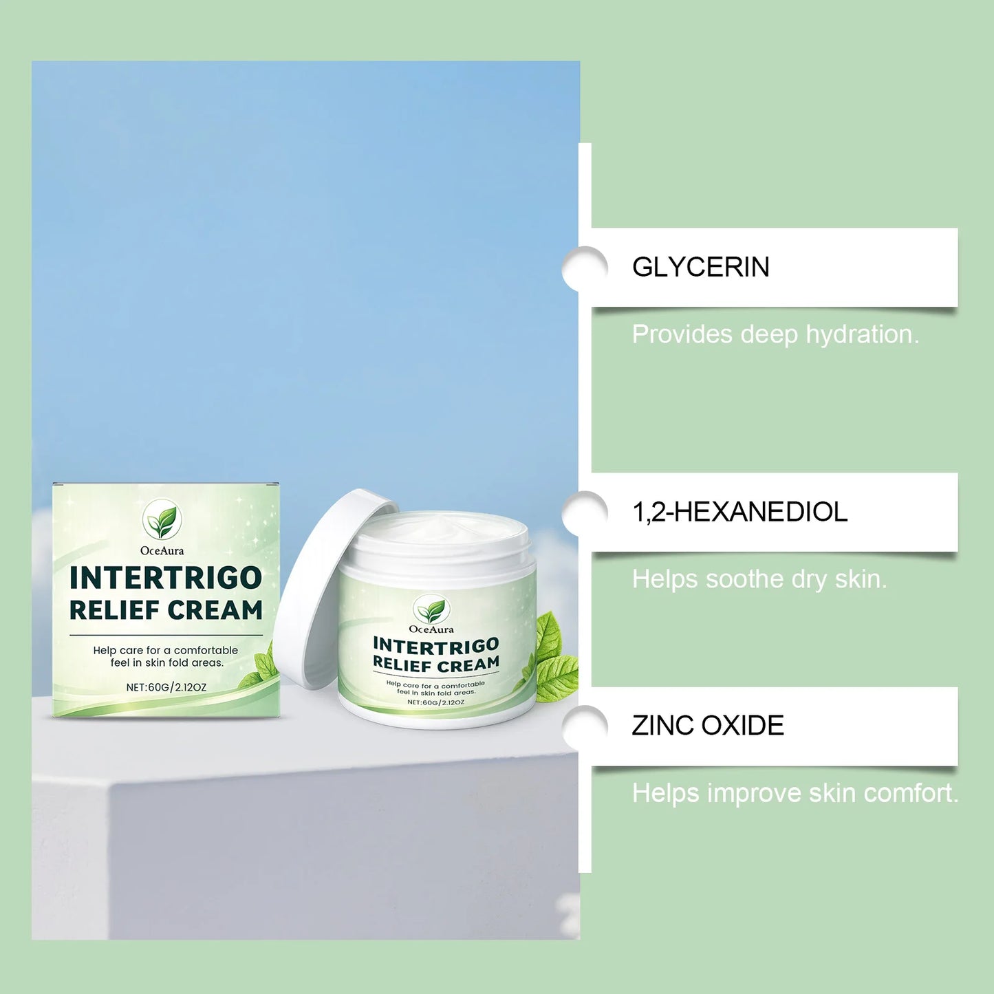 Camellia Sinensis Leaf Skin Care Cream Hydrating Gentle Smooth Skin Lightweight Soothe Skin Folds Deep Moisturizer Facial Health