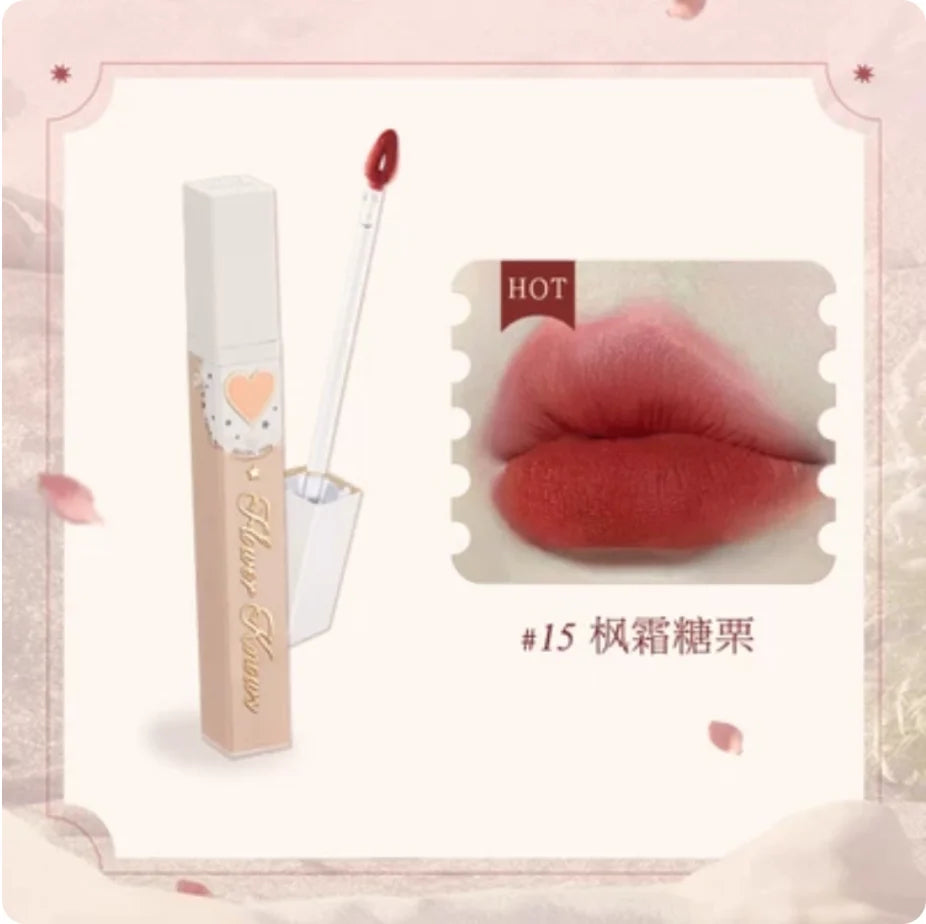 Flower Knows Lipstick And Lip Cream Moisturizing Non-sticky Glossy mirror surface Hydrating Long-lasting