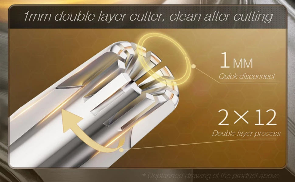 Manual Nose Hair Trimmer for Men, Stainless Steel, Waterproof, No Battery Needed with Cleaning Brush Painless Hair removal