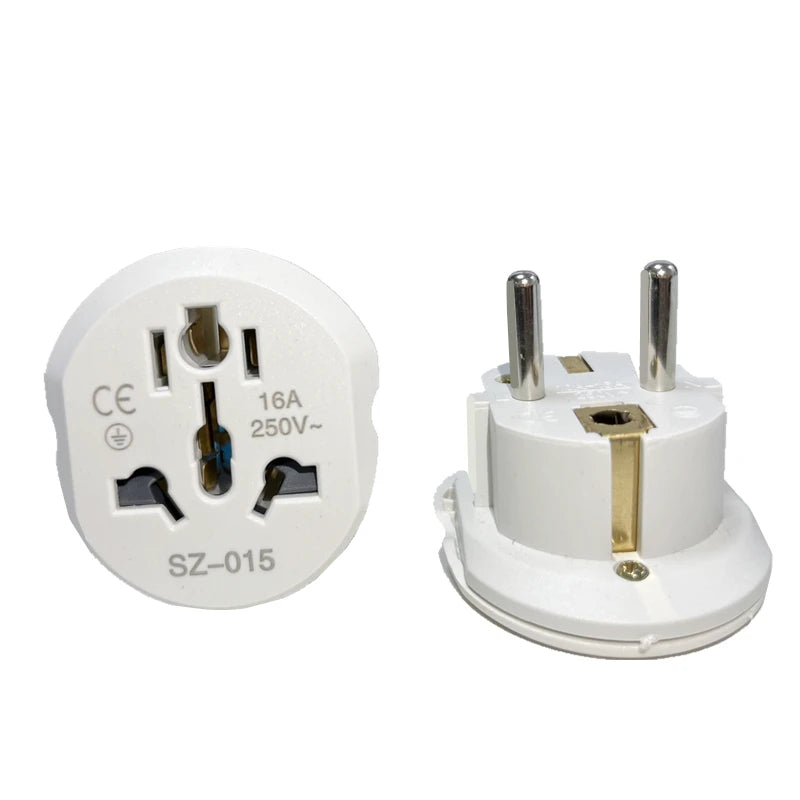 EU Plug Adapter Travel Adapter Converter 2 Pin Electric Socket Outlet Universal For AU US UK CN To EU KR Travel Wall Socket 250V