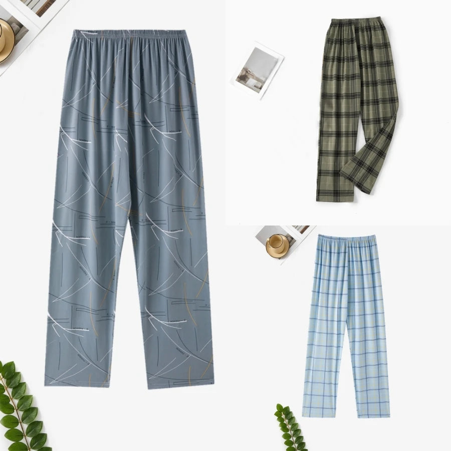Pajama Pants Men's Spring and Autumn Loose Casual Trousers Home Pants Men's Home Pants Can Be Worn Outside