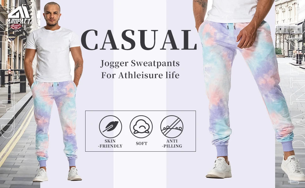 AIMPACT Mens Sweatpants with Pockets Jersey Cotton Track Pant Running Joggers Sweat Pants for Men