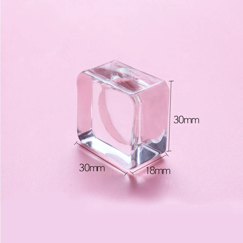 Eyelash Glue Pallet Crystal Glass Eyelash Glue Stone For False Eyelash Extension Lashes Stand Nail Art Color Palette Makeup Tool