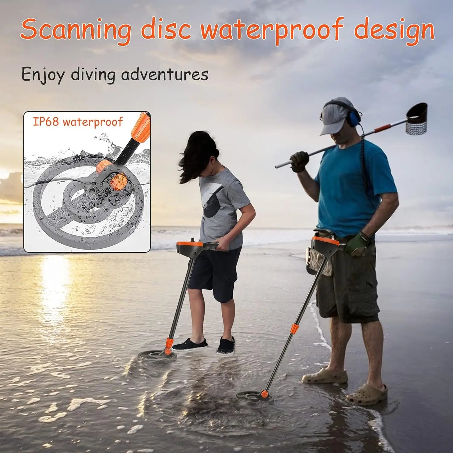 Metal Detector MD-1012 Underground Beach Treasure Hunter Detector Tool Gold Finder Metal Seeker Beginner Parents-Kids Gift