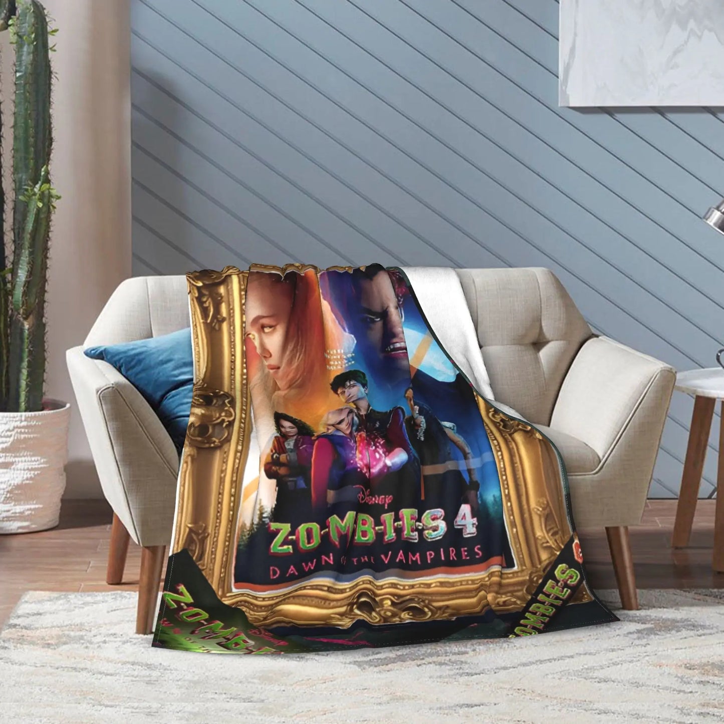 Super Soft Worlds Collide Tour Descendants Zombies Throw Blanket Premium Lightweight Bed Blanket Fuzzy Plush Blankets All Season