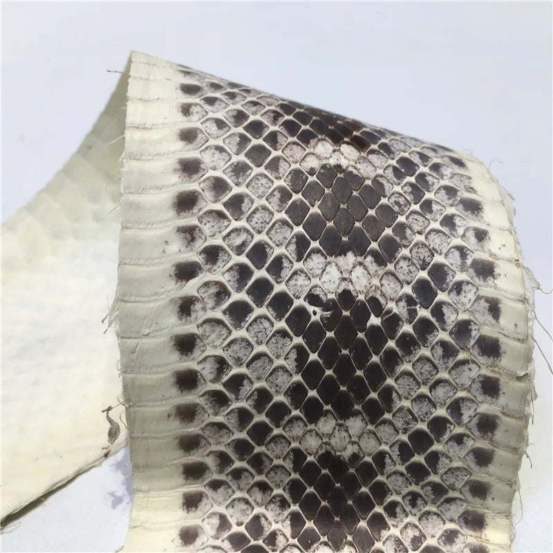 Genuine Leather Snake Leather for DIY, Natural Color Grain, Handmade Belt, Shoe, Handbag, Primary Color, Small