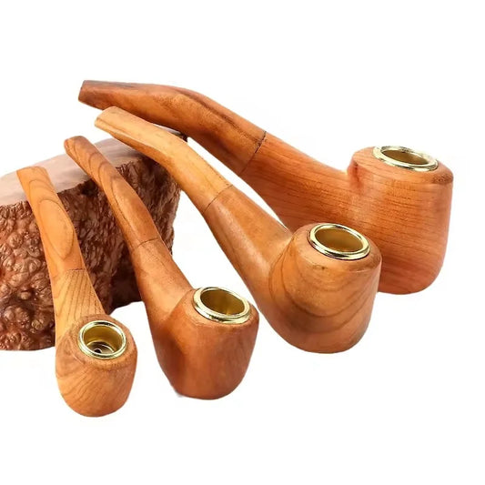 Solid Wood Smoking Pipe Classic Smoking High Quality Wood Tobacco Pipe Smoke Smoking Accessories