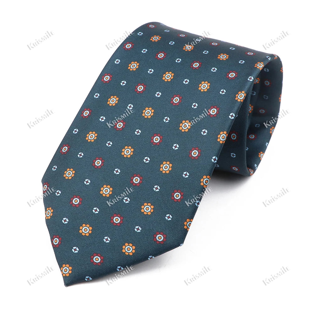 New Design Bohemian Style Necktie For Men Silk Touch Soft Blue Red Yellow Necktie Fit Wedding Party Business Office Accessory