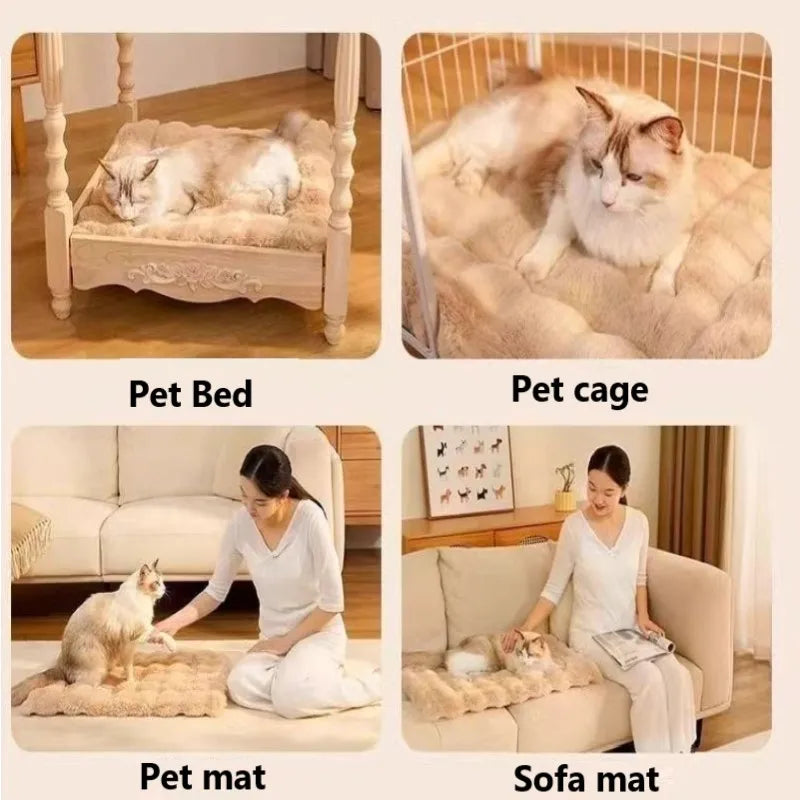 Ultra-Soft Pet mat Winter Warm Dog Blanket Cat bed Sofa Mat Super Comfortable Pet Blanket Pad Mat for Cats Dogs Sleeping Mat