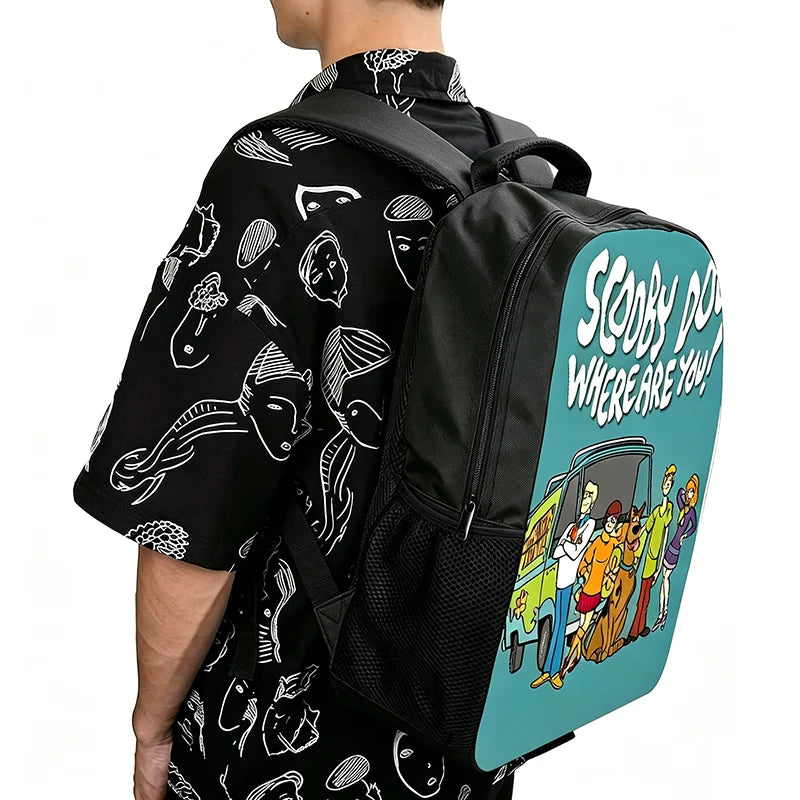 Cartoon Scoobys Doo School Bags for Boys Girls Child Scooby-Doo School Bag16 Inch Light Weight & Durable Kids Mochila Backpack