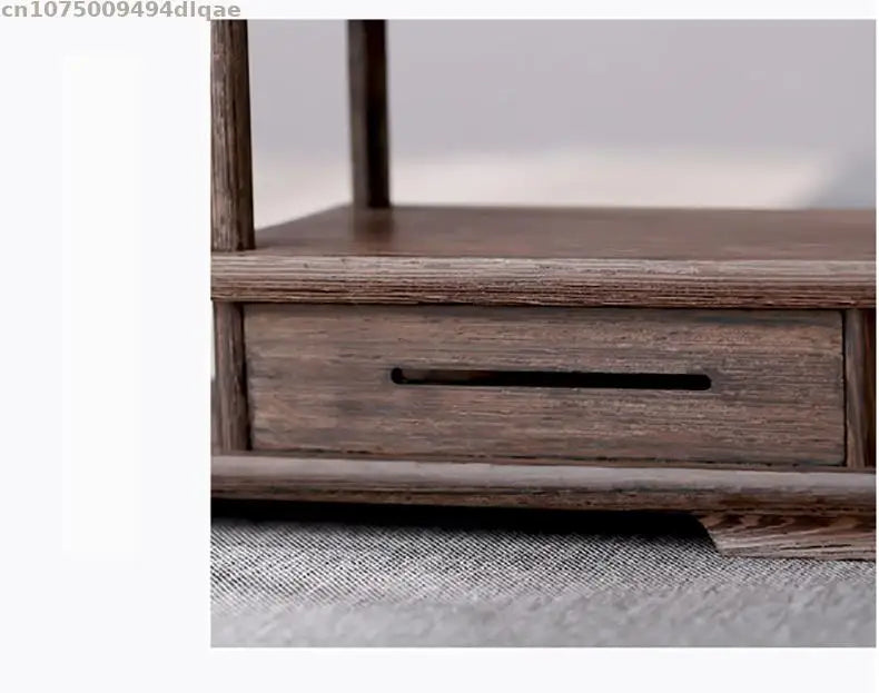 Natural Solid Wood Decorative Shelves for Wine Tea Sets Pedestal Crafts Vase Flower Pot Bonsai Buddha Display Stand Storage Rack
