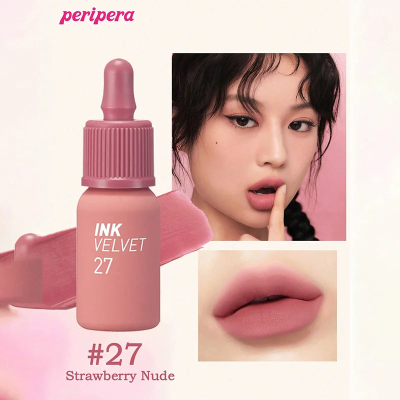 K-beauty Ink Velvet Lipstick high-pigment and long-wearing, weightless, gluten-free, paraben-free, velvet-matte, long-lasting