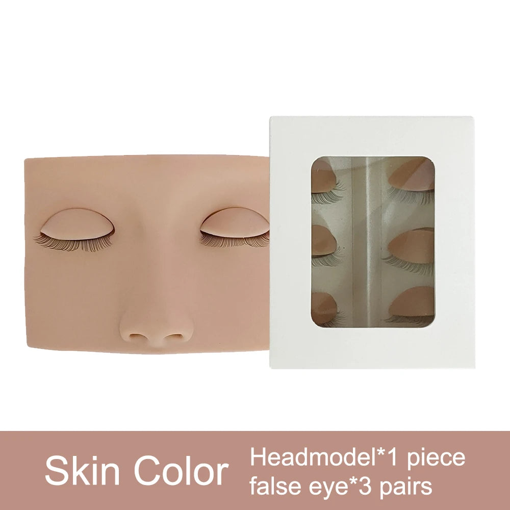 Makeup Accessories Mannequin Head For Eyelash Extension With Practice Silicone Removable Replacement Cosmetic Model Supplies