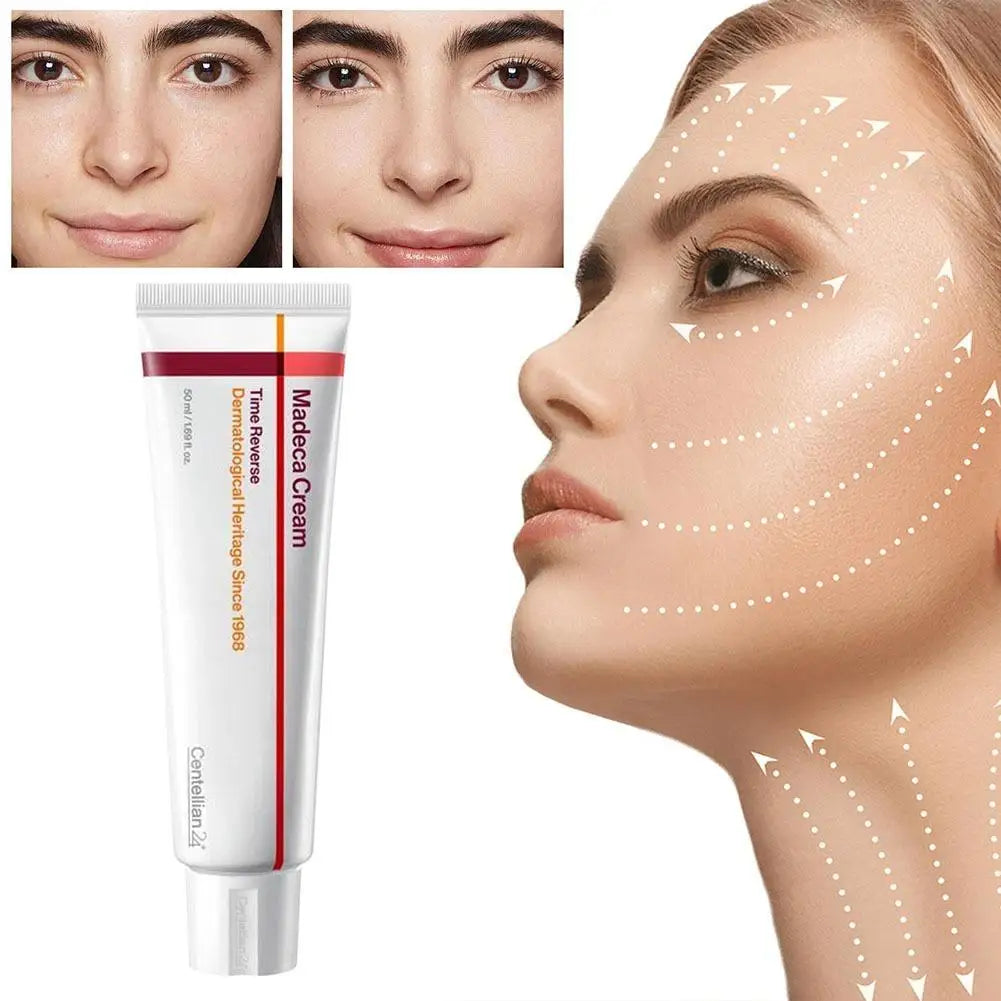 Korean Madeca Time Reverse Advanced Cream - Centella Asiatica Face Repair Moisturizing Lightweight Fast-Absorbing Skin Care