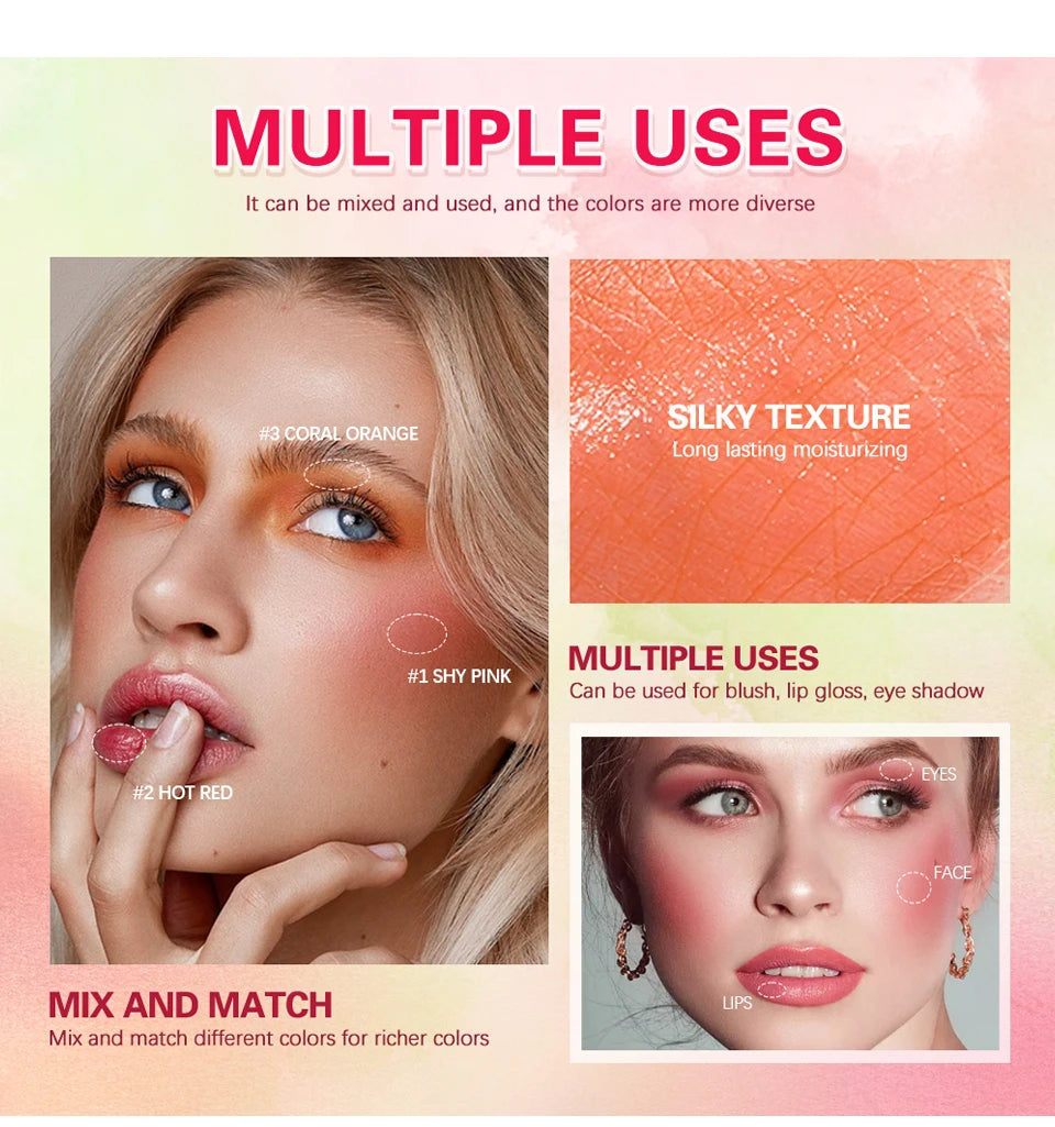 pixiBlush Cosmetic Blush Palette Long lasting Matte Stick Makeup Products Make Up Blusher Cosmetics Pink Blush in Bar Korean