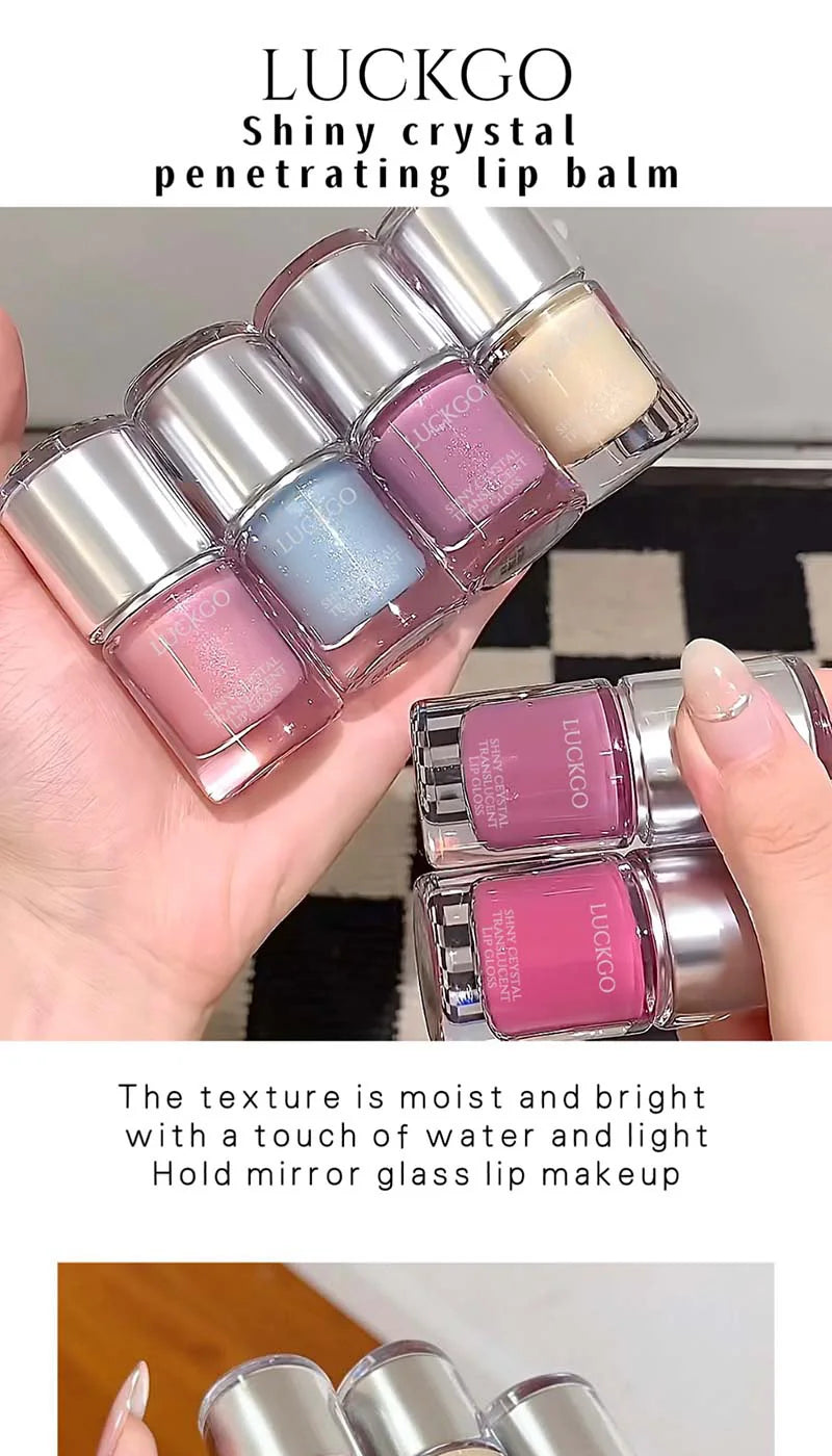 Shiny crystal through lips honey, moisturizing mirror moisturizing overlay, natural color lip glaze, moisturizing easy makeup