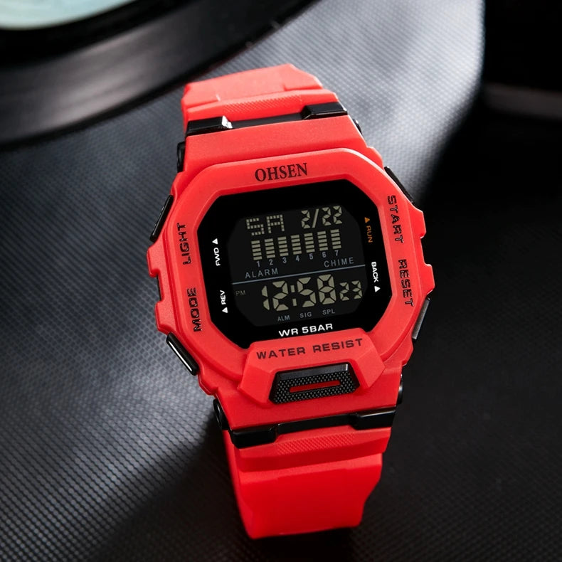 Outdoor Sport Watch for Men G Style Digital Mens Watches 50M Waterproof Green Hombre Male Tactical Electronic Wristwatch Gifts
