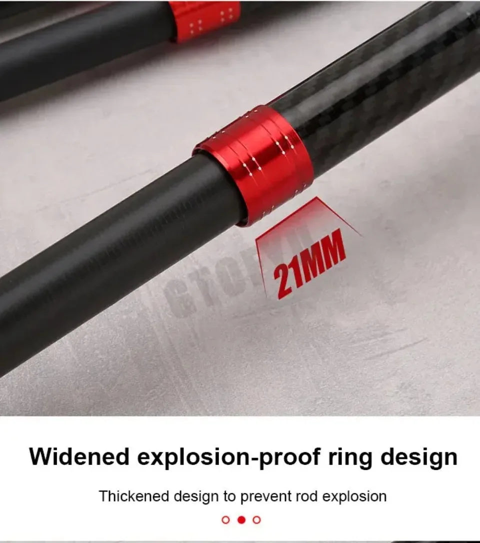 2.7m 3.6m 3.9m 4.5m Telescopic Fishing Pole Heavy Spinning Rod Big Fish 20kg Carbon Fiber Travel Saltwater Freshwater Fishing