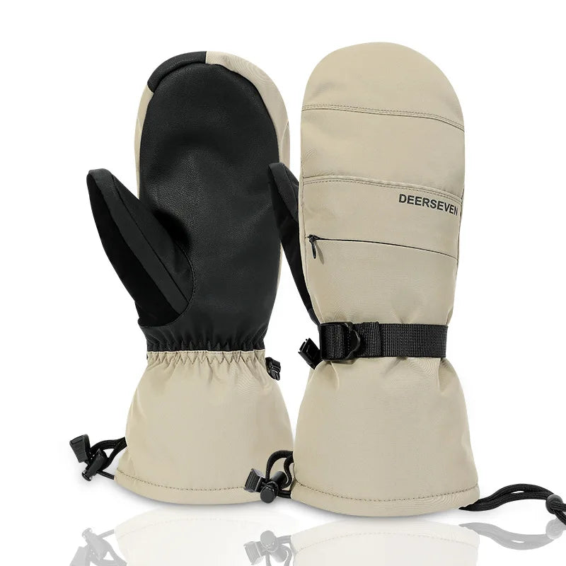 Winter Ski Mittens for Men Women Cold Weather- Warm Snowboard Mittens Gloves Waterproof Snow Sports Mitts Gloves