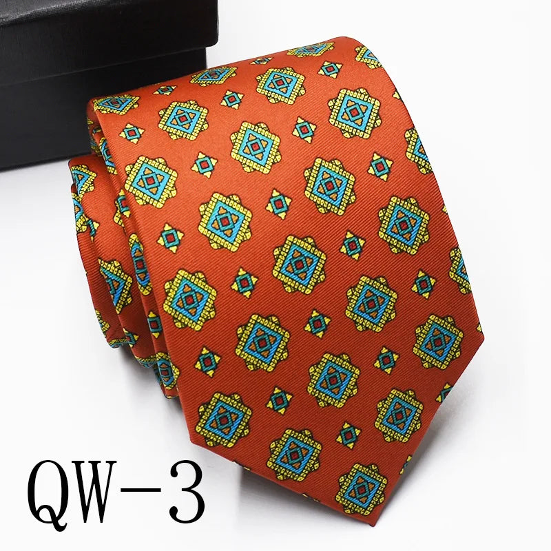 Super Soft Imitation Silk Ties Men's Fashion 8cm Necktie For Men Wedding Business Meeting Gravata Colorful Novelty Printing Tie